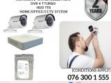 Hikvision CCTV CH 2-HD/ 2MP/ Bullet, DVR 4, Turbo, HDD 1 TB