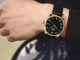 SKMEI Business Men’s Quartz Wristwatches Roman Numeral Leather Band Casual Water Resist Analog Watch